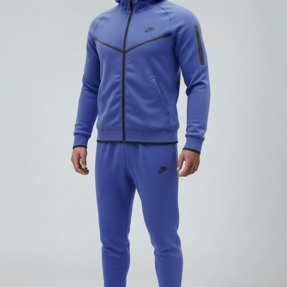 Nike Tracksuit Sweatsuit Joggers Jacket Set Royal Blue XL New